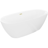 Mexen Luvo Slim laisvai pastatoma vonia 170 x 75 cm, balta, auksinė matinė - 52801707500-55