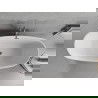 Mexen Luvo Slim laisvai pastatoma vonia 170 x 75 cm, balta, persipylimas gun metal - 52801707500-95