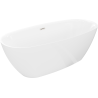 Mexen Luvo Slim laisvai stovinti vonia 170 x 75 cm, balta, nikeliuotas perpylimas - 52801707500-97