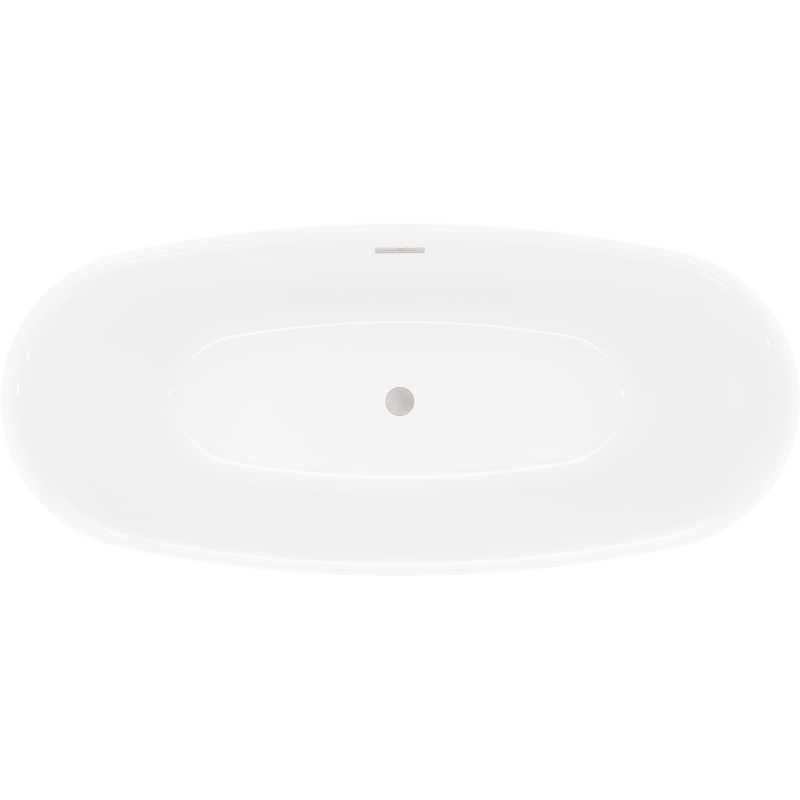 Mexen Luvo Slim laisvai stovinti vonia 170 x 75 cm, balta, nikelio apdaila - 52801707500-97