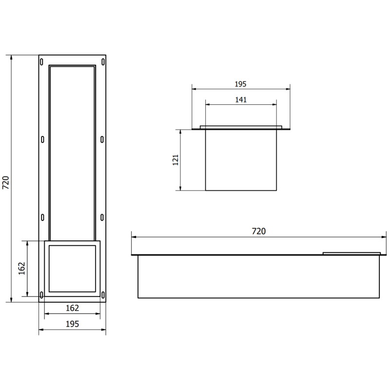 Mexen X-Wall-B tualetinio popieriaus talpykla, inox - 1915