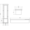 Mexen X-Wall-B paslėptas dėklas tualetiniam popieriui, inox - 1915