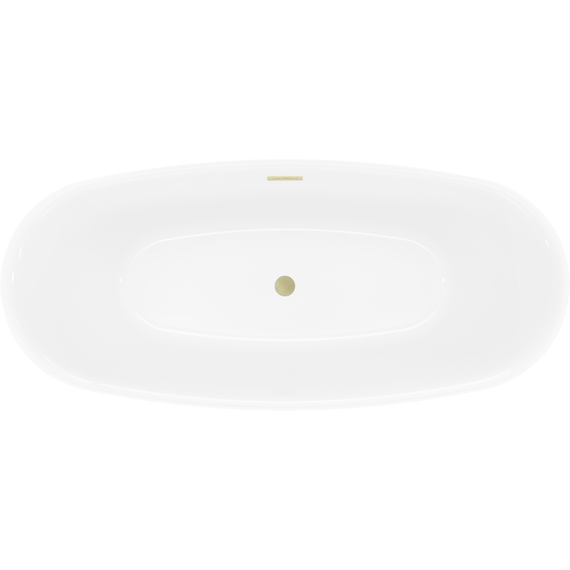 Mexen Luvo Slim laisvai stovinti vonia 170 x 75 cm, balta/juoda, šlifavimo perplauka - 52801707575-55