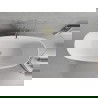 Mexen Luvo Slim laisvai stovinti vonia 170 x 75 cm, balta/juoda, perpylimo anga aukso spalvos matinė - 52801707575-55