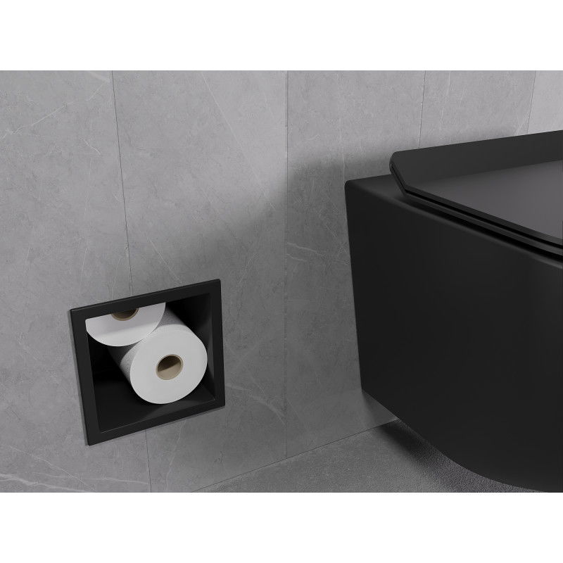 Mexen X-Wall-B tualetinio popieriaus laikiklis, juodas - 1975