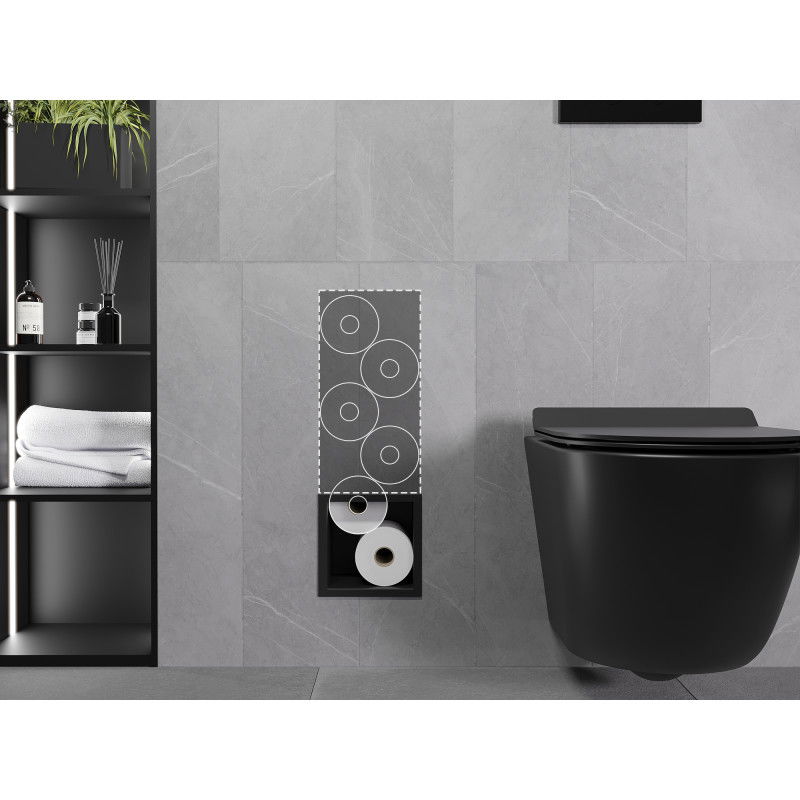 Mexen X-Wall-B tualetinio popieriaus laikiklis, juodas - 1975