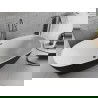 Mexen Luvo Slim laisvai pastatoma vonia 170 x 75 cm, balta/juoda, persipylimas gun metal- 52801707575-95