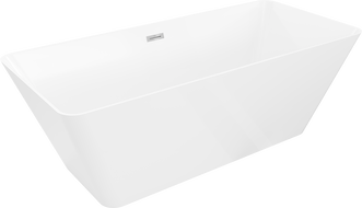 Mexen Velo Slim laisvai pastatoma vonia 170 x 75 cm, balta, chromuota perpylimas - 52811707500-01