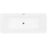 Mexen Velo Slim laisvai stovinti vonia 170 x 75 cm, balta, išleidimo anga auksinė - 52811707500-50
