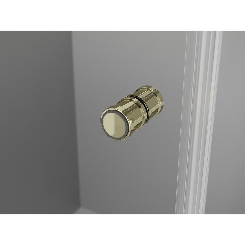 Mexen Mist-F Duo sulankstoma dušo kabina 120 x 120 cm, skaidri, auksinė - 8A6-120L-120P-50-00