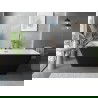 Mexen Velo Slim laisvai stovinti vonia 170 x 75 cm, balta/juoda, šlifuotas vario perpylimas - 52811707575-65