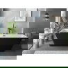 Mexen Velo Slim laisvai stovinti vonia 170 x 75 cm, balta/juoda, juodas perpylimas - 52811707575-70