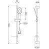 Mexen DF73 stumdomas dušo komplektas, Juoda - 785734582-70