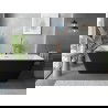 Mexen Velo Slim laisvai pastatoma vonia 170 x 75 cm, balta/juoda, perlietinis rožinis auksas - 52811707575-60