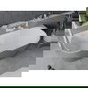 Mexen Oval Slim laisvai pastatoma prie sienos vonia 170 x 80 cm, balta/pilka, perbėgimas baltas - 52661708062-20