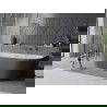 Mexen Oval Sim laisvai pastatoma prie sienos vonia 170 x 80 cm, balta/pilka, perpylimas šlifuota auksinė - 52661708062-55