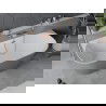 Mexen Oval Sim laisvai pastatoma vonia prie sienos 170 x 80 cm, balta/pilka, perpylimas rožinis auksas - 52661708062-60