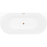 Mexen Oval Slim laisvai pastatoma prie sienos vonia 170 x 80 cm, balta/pilka, šepečiu dengta varinė - 52661708062-65