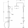 Mexen T40 dušo sistema, chromas - 798404093-00