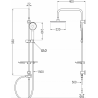 Mexen T40 dušo stulpelis, Chromo - 798404093-00