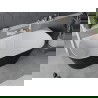 Mexen Oval Slim laisvai statoma prie sienos vonia 170 x 80 cm, balta/juoda, baltas persipylimas - 52661708075-20