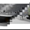 Mexen Oval Slim laisvai statoma prie sienos vonia 170 x 80 cm, balta/juoda, baltas persipylimas - 52661708075-20