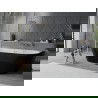 Mexen Oval Slim laisvai pastatoma sieninė vonia 170 x 80 cm, balta/juoda, aukso spalvos šlifuota perpylimas - 52661708075-55