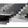 Mexen Oval Slim laisvai stovinti prie sienos 170 x 80 cm, balta/juoda, perpylimo rožinis auksas - 52661708075-60
