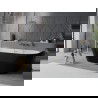Mexen Oval Slim laisvai stovinti sieninė vonia 170 x 80 cm, balta/juoda, šlifuota vario perpylimo anga - 52661708075-65