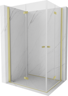 Mexen Mist-F Duo sulankstoma dušo kabina kairė 120 x 85 cm, skaidri, šlifuotas auksas - 8A6-120L-085P-55-00