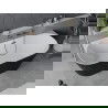 Mexen Oval Slim laisvai stovinti sieninė vonia 170 x 80 cm, balta/juoda, gun gray šlifuota perpylimas - 52661708075-66