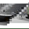 Mexen Oval Slim laisvai stovinti sieninė vonia 170 x 80 cm, balta/juoda, gun gray šlifuota perpylimas - 52661708075-66