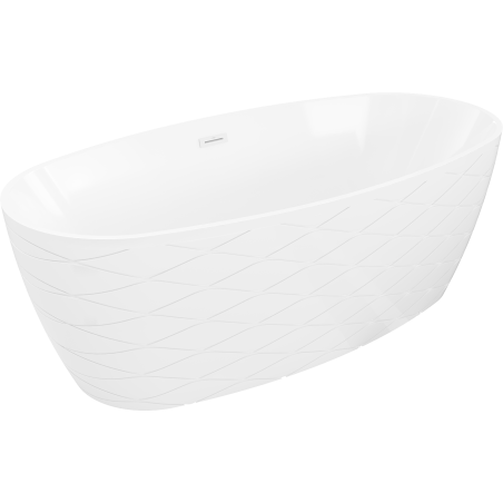 Mexen Olea laisvai stovinti vonia 170 x 80 cm, balta, baltos perteklius - 52821708000-20