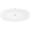 Mexen Olea laisvai pastatoma vonia, modelis 170 x 80 cm, balta, šlifuotas varis - 52821708000-65