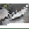 Mexen Olea laisvai pastatoma vonia, modelis 170 x 80 cm, balta, šlifuotas varis - 52821708000-65