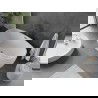 Mexen Olea laisvai stovinti vonia, 170 x 80 cm, balta, užpildymo anga gun metal - 52821708000-95