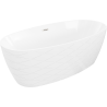 Mexen Olea laisvai pastatoma vonia 170 x 80 cm, balta, nikeliu šlifuota perpylimas - 52821708000-97