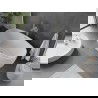 Mexen Olea laisvai pastatoma vonia 170 x 80 cm, balta, nikeliu šlifuota perpylimas - 52821708000-97
