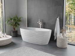 Mexen Olea laisvai pastatoma vonia 170 x 80 cm, balta, nikeliu šlifuota perpylimas - 52821708000-97