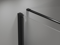 Mexen Mist-F sulankstoma kairinė dušinė kabina 85 x 90 cm, juodas tinklelis, juoda - 8A6T-085-090-70-77-L