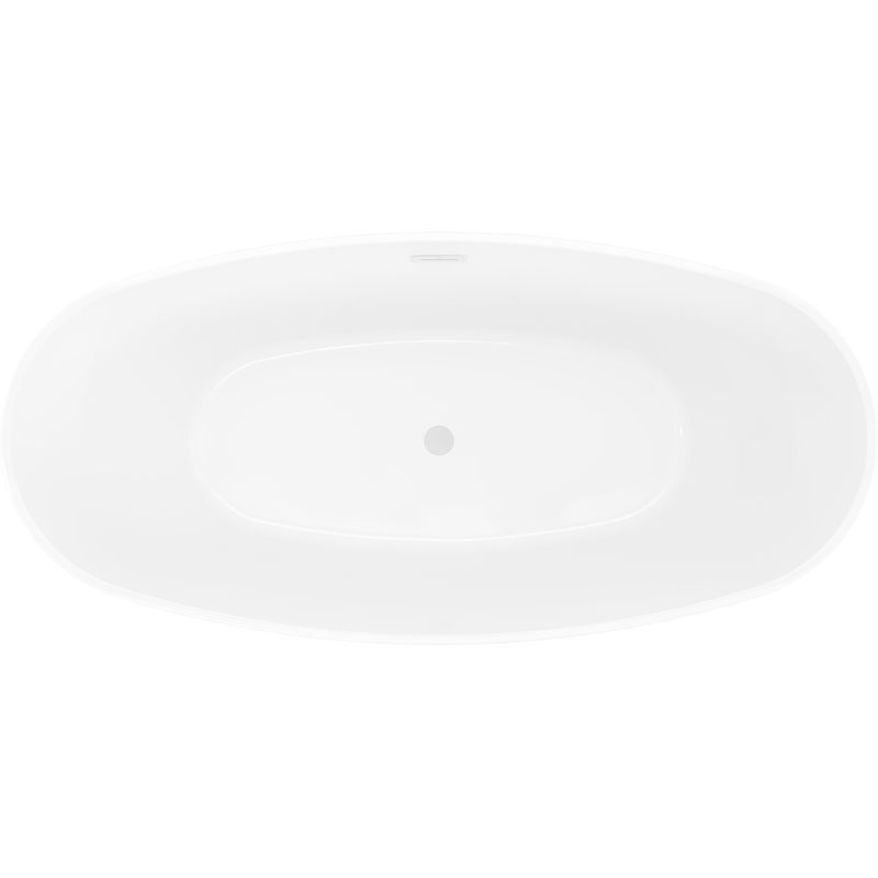 Mexen Olea laisvai stovinti vonia raštas 170 x 80 cm, balta/juoda, baltas perpylimas - 52821708075-20