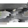 Mexen Olea laisvai stovinti vonia, modelis 170 x 80 cm, balta/juoda, auksinė persipylimo anga - 52821708075-50