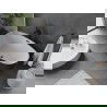 Mexen Olea laisvai stovinti vonia modelis 170 x 80 cm, balta/juoda, juodas perpildymas - 52821708075-70