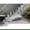 Mexen Olea laisvai pastatoma vonia modelis 170 x 80 cm, balta/juoda, perpylimas gun metal - 52821708075-95