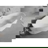 Mexen Lira laisvai pastatoma vonia modelis 170 x 80 cm, balta, chromuota pertekėjimo anga - 52831708000-01