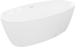 Mexen Lira laisvai stovinti vonia 170 x 80 cm, balta, baltas perpylimas - 52831708000-20