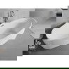 Mexen Lira laisvai stovinti vonia raštas 170 x 80 cm, balta, perpildymas gun metal - 52831708000-95