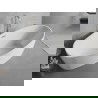 Mexen Lira laisvai pastatoma vonia 170 x 80 cm, balta, šlifuotas nikelis - 52831708000-97
