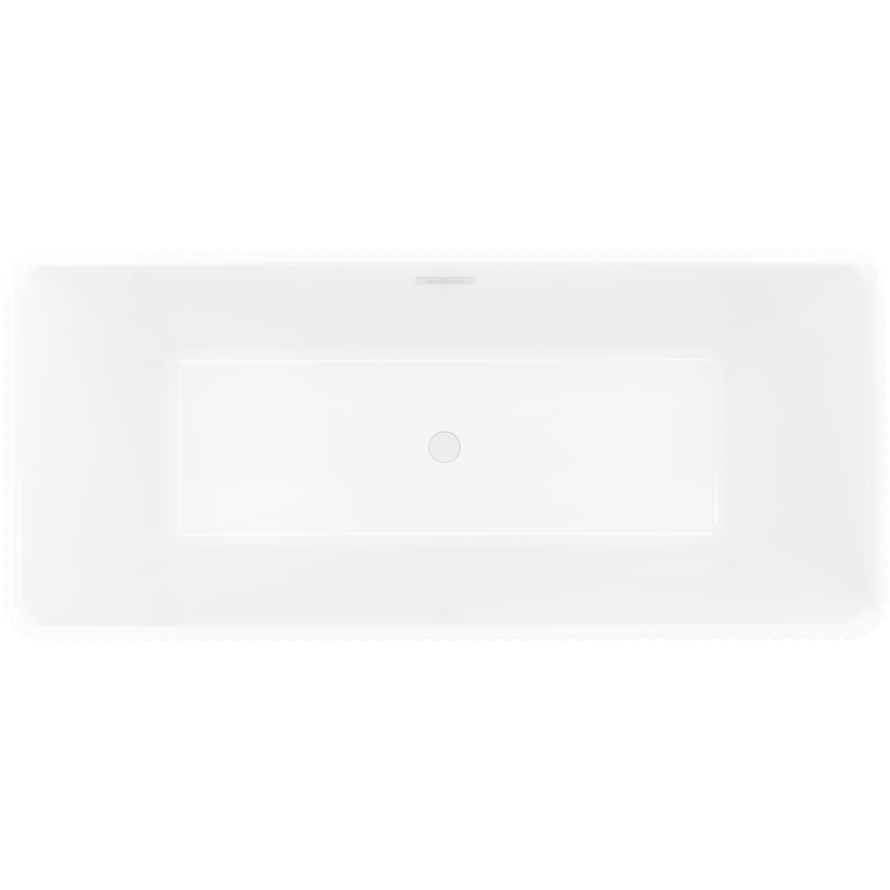 Mexen Nila laisvai pastatoma rifliuota 170 x 75 cm, balta, baltas persipylimas - 52841708000-20