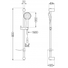 Mexen DF74 stumdomas dušo rinkinys, chromas - 785744582-00
